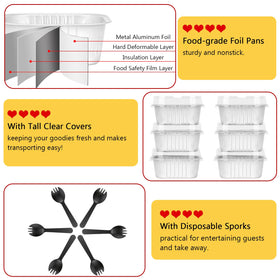 LNYZQUS disposable spoons pair with lids for easy take-home desserts