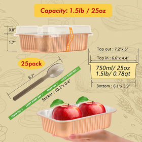LNYZQUS heavy-duty foil pans with clear lids and sturdy walls for repeated use.