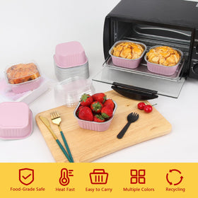 LNYZQUS mini cake pans stacked in fridge for organized storage