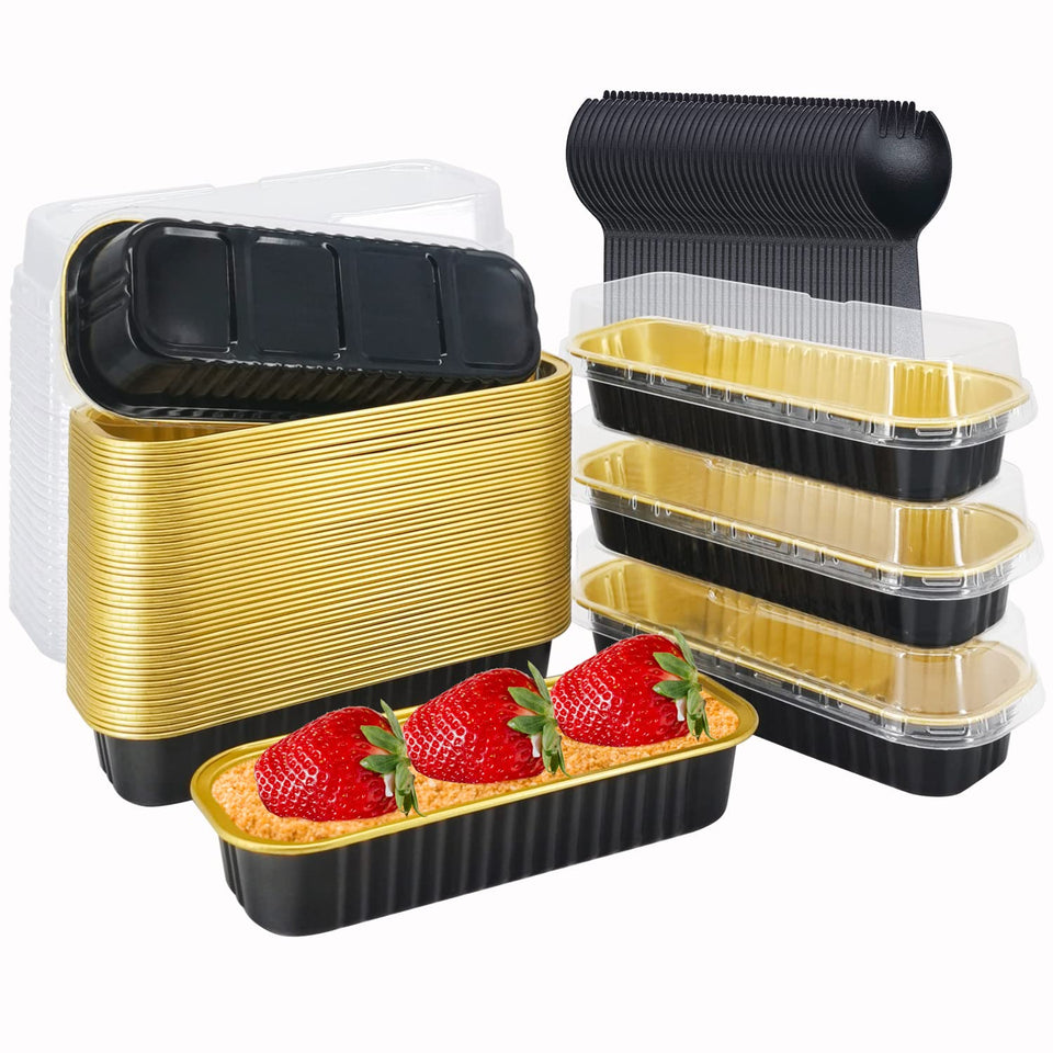 LNYZQUS mini loaf pans with lids for convenient batch baking.