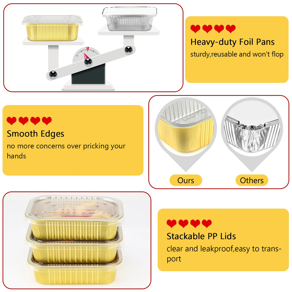 LNYZQUS multi-use baking tins for ovens, air fryers, and freezers.