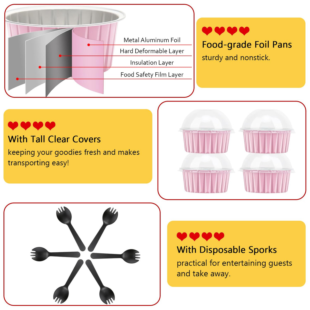 LNYZQUS jumbo baking tins made of food-grade aluminum for even heat and quick baking.