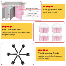 LNYZQUS jumbo baking tins made of food-grade aluminum for even heat and quick baking.