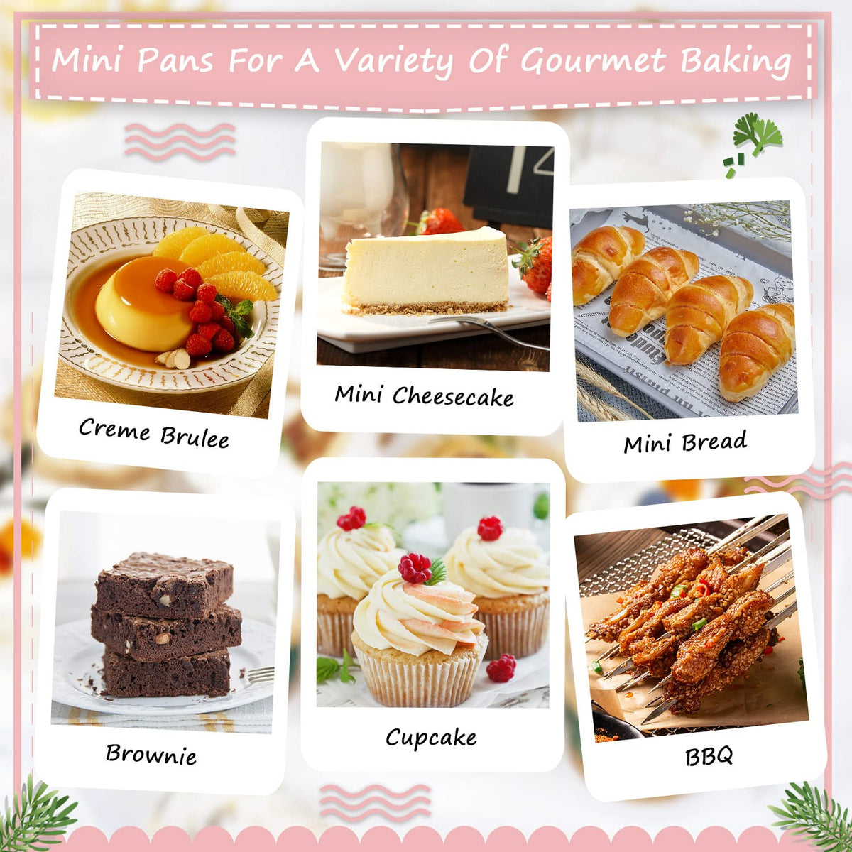 LNYZQUS mini pans fit party and catering needs.