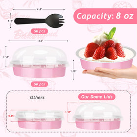 LNYZQUS premium thick aluminum foil pans heat evenly for quick baking.
