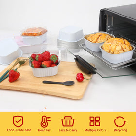 LNYZQUS square foil 10oz pans ideal for portioned servings