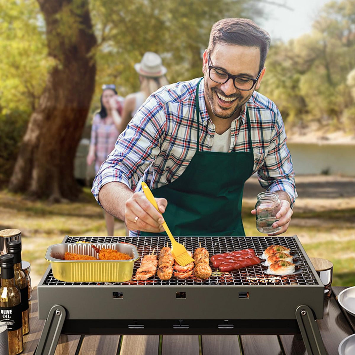 LNYZQUS stackable pans save storage space while staying sturdy.