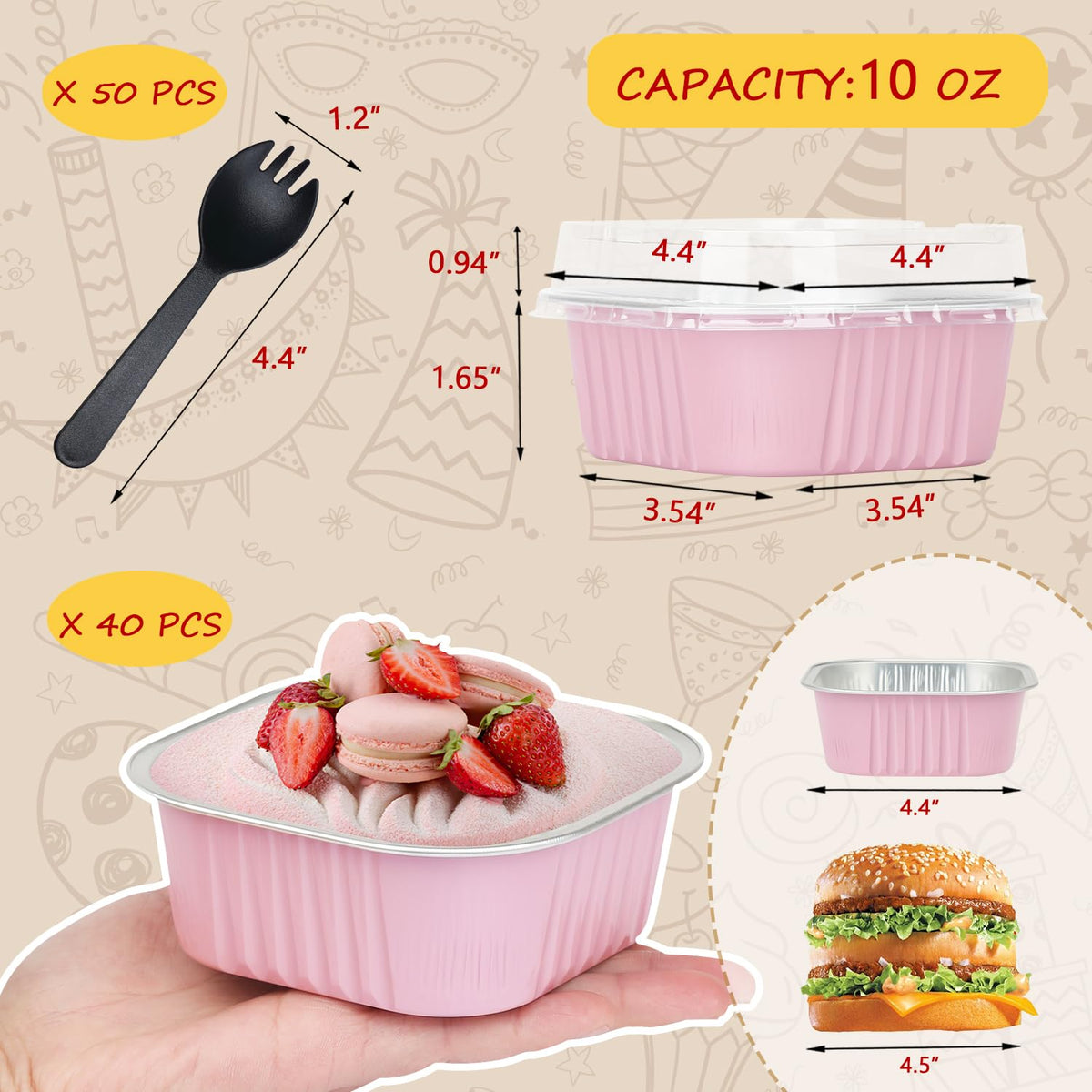 LNYZQUS ten ounce cake tins ideal for single servings