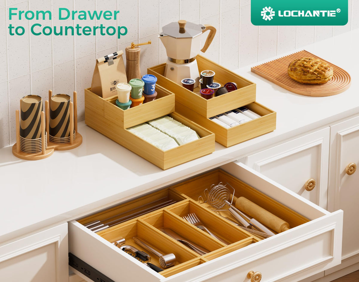 Lochantie easy-clean bamboo surface is simple to wipe clean and maintain.
