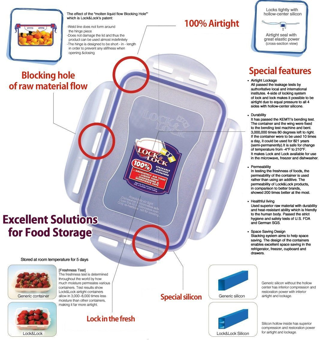 Lock & Lock eggs dispenser interior slots provide quick inventory at a glance.