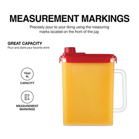 LocknLock one-gallon pitcher ideal for water, juice, tea and more beverages.