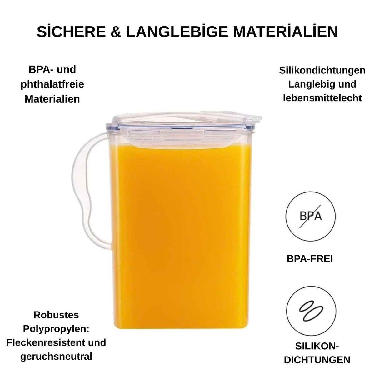 LocknLock Aqua water jug clear body shows beverage level at a glance