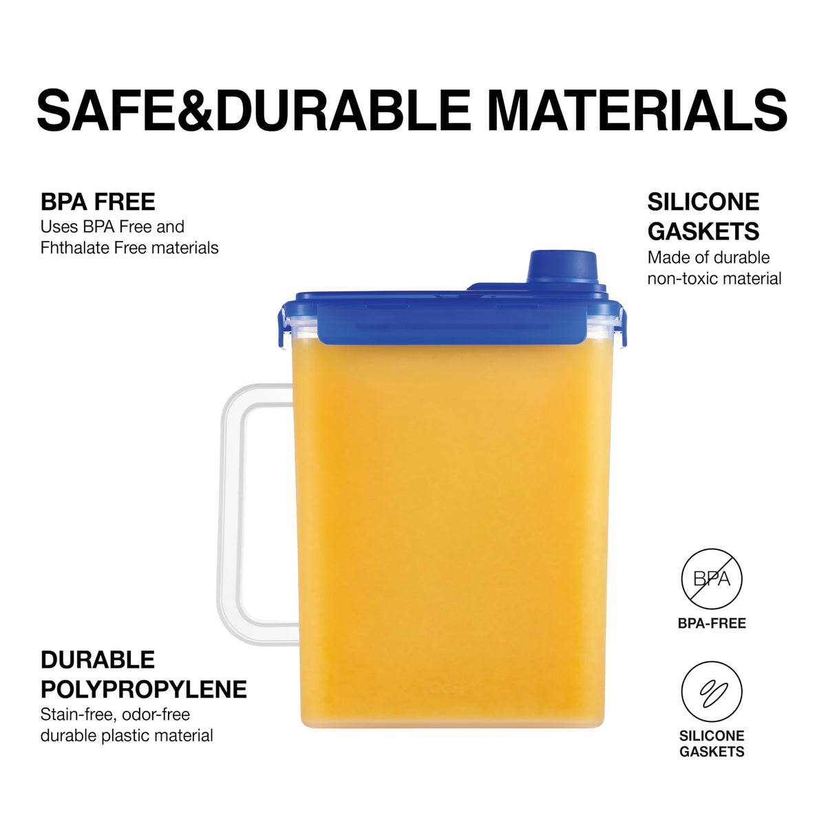 LocknLock Aqua Fridge Door Water Jug dishwasher-safe design simplifies cleanup after meals.