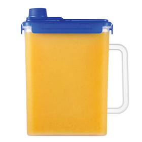 LocknLock Aqua Fridge Door Water Jug front view, slim 1-gallon pitcher ideal for compact fridges.