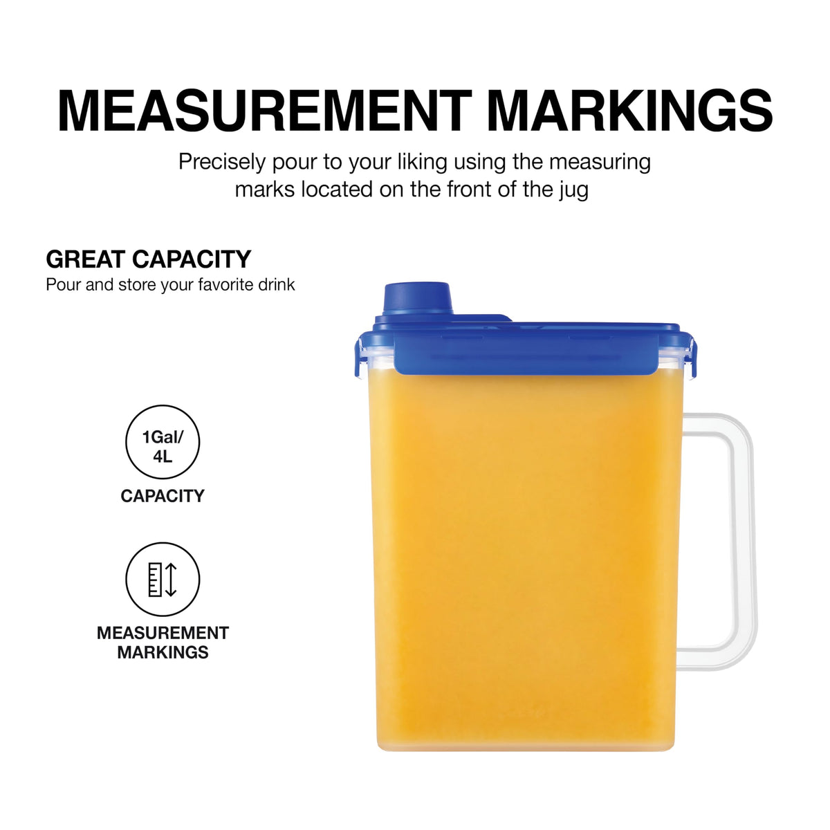 LocknLock Aqua Fridge Door Water Jug pour spout promotes smooth, controlled pouring.
