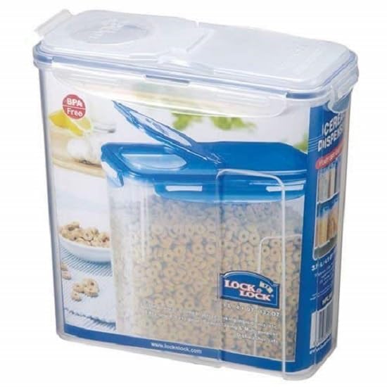 LocknLock Easy Essentials 16.5-cup cereal container with flip top keeps cereals fresh and ready to pour