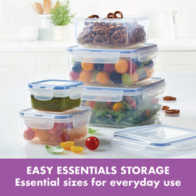 LocknLock Easy Essentials 25-ounce square container helps organize leftovers for easy reheating.