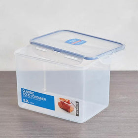 LocknLock Easy Essentials pantry container on shelf, showing stackable, space-saving design.