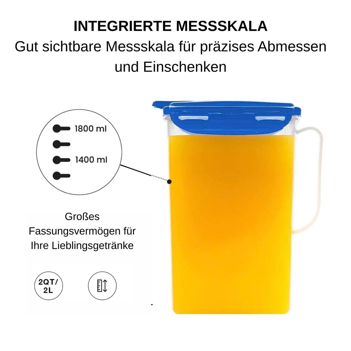 Sturdy handle enables comfortable, controlled pouring.