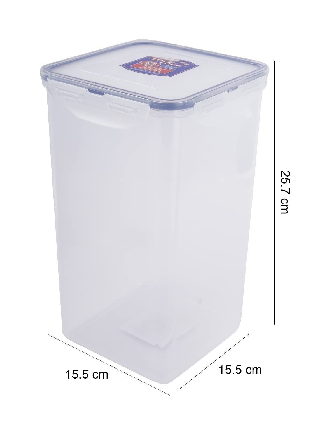 Lock & Lock leakproof lid helps minimize spills on shelves.