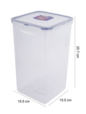 Lock & Lock leakproof lid helps minimize spills on shelves.