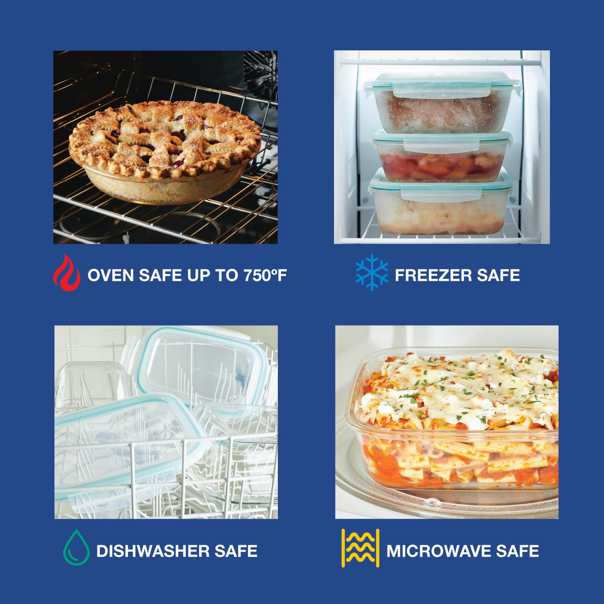 Pie dish stored in the freezer for future meals