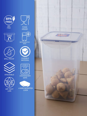 Lock & Lock stackable pantry container saves cabinet space and simplifies storage.