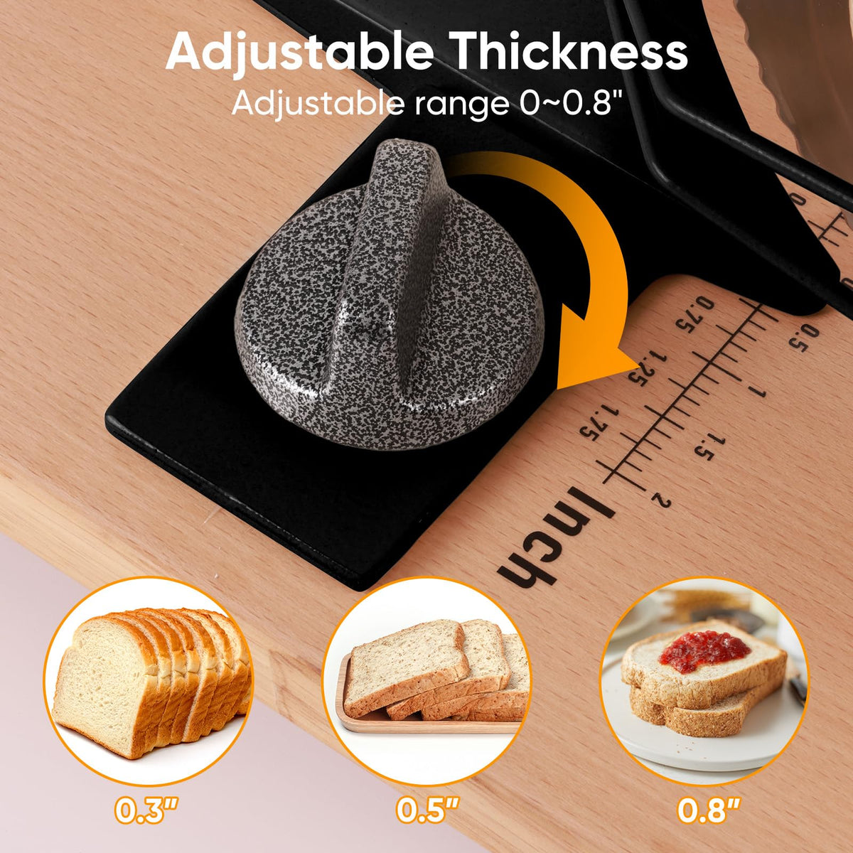 LockTide hand crank design offers comfortable grip and steady slicing sessions.