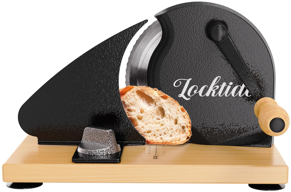 LockTide manual bread slicer base with suction cups for stable slicing