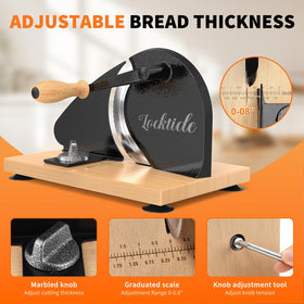 LockTide bread slicer features four suction cups for steady countertop use