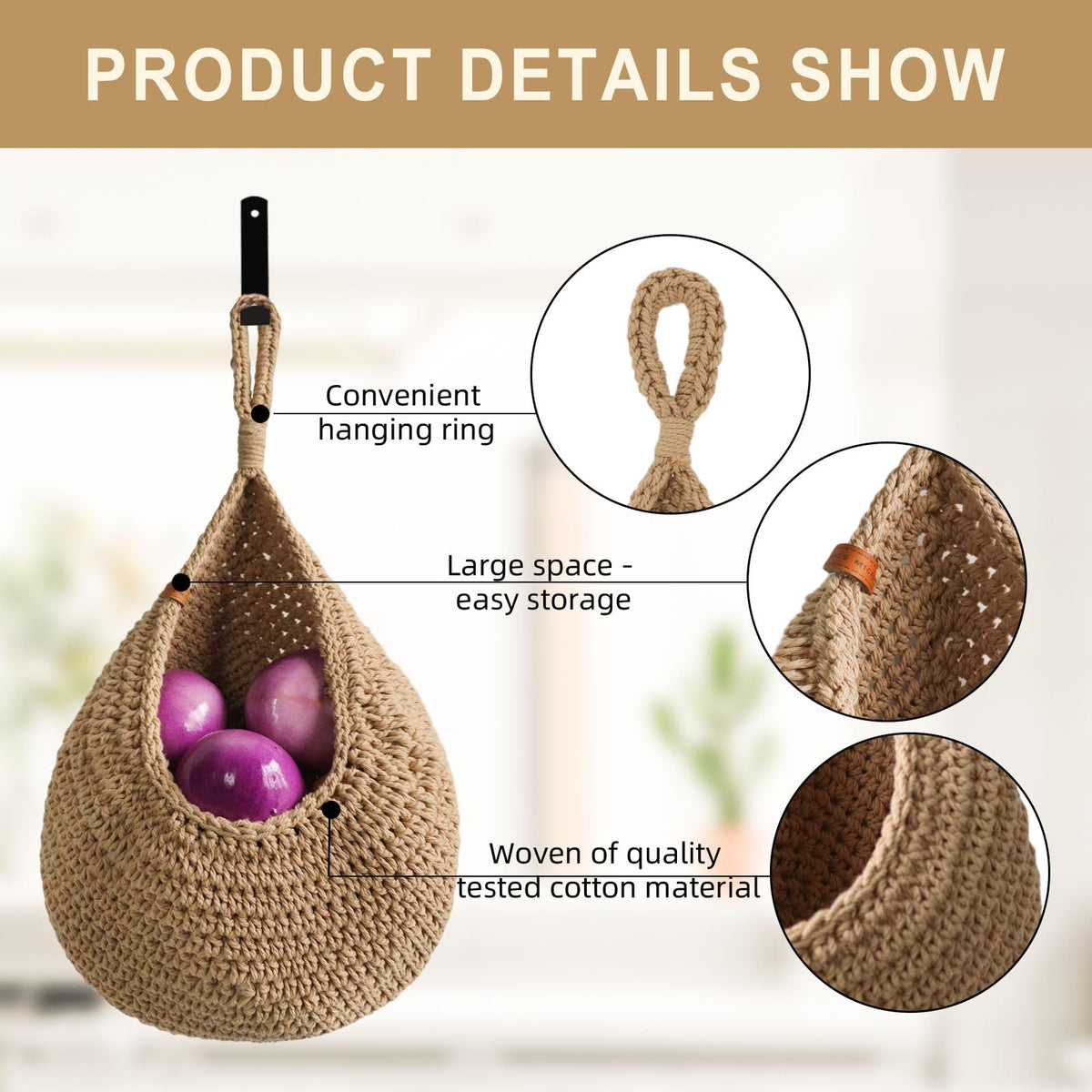 LOCS MICRAI gift-ready boho basket set ideal for housewarmings