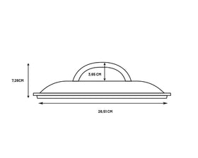 One-piece cast construction of Lodge lid for lasting durability.