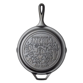 Lodge 10.25-inch skillet with teardrop handle ideal for quick weeknight meals.