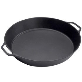 Lodge 17-inch skillet with dual handles for versatile home cooking