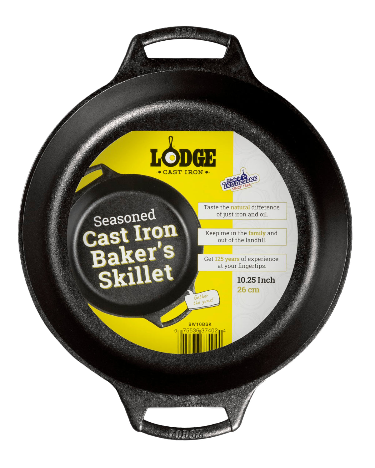 Lodge Baker's Skillet 10-25 inch edge-heat for even baking at home