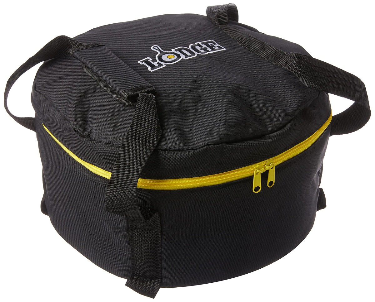 Lodge Black Camp Dutch Oven Tote Bag front view, durable protection for outdoor cooking.