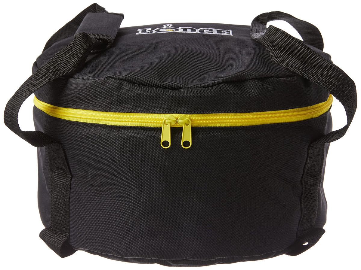 Lodge Black Camp Dutch Oven Tote Bag side strap for easy carry.