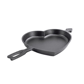 Lodge cast iron heart retains heat evenly for searing and baking