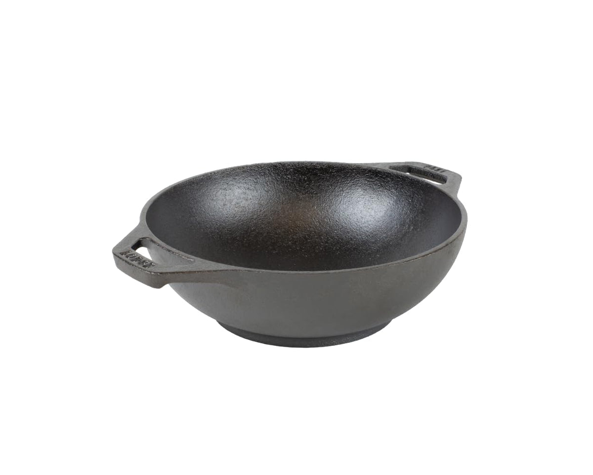 Lodge mini wok suitable for oven and stovetop cooking versatility.