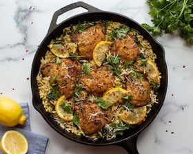 Lodge cast iron skillet shines on campfire, grill, or oven with versatility.
