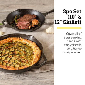 Lodge Chef Collection 12in skillet ideal for larger batches and sautéing.