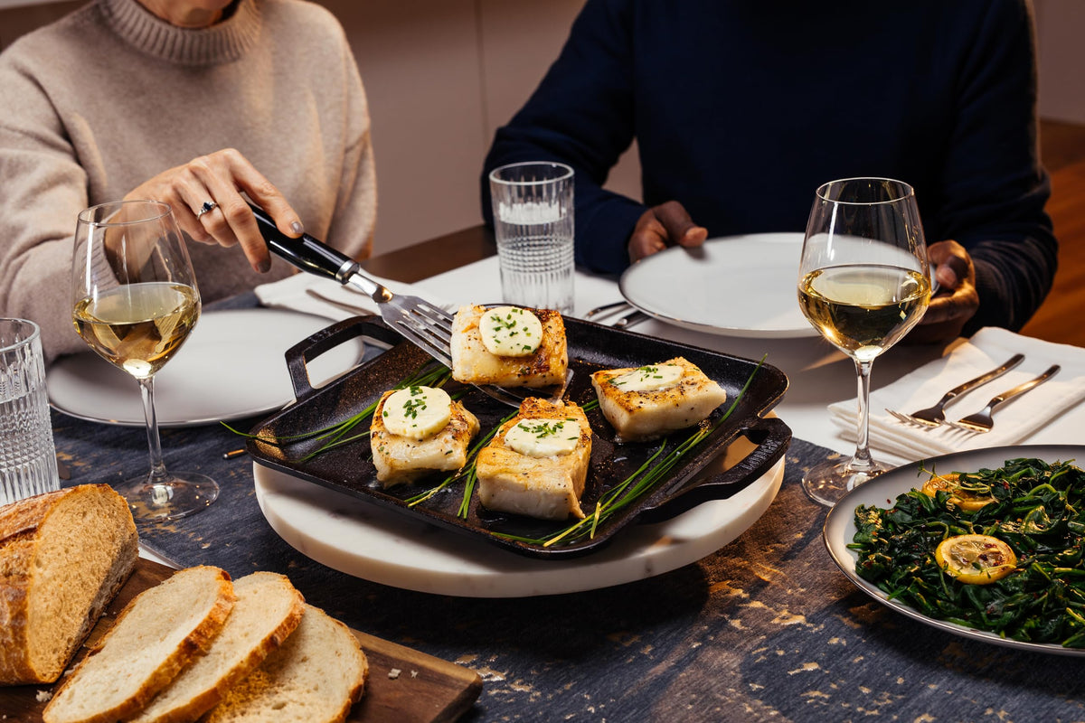 Logo close-up of Lodge Chef Collection highlighting premium craftsmanship.