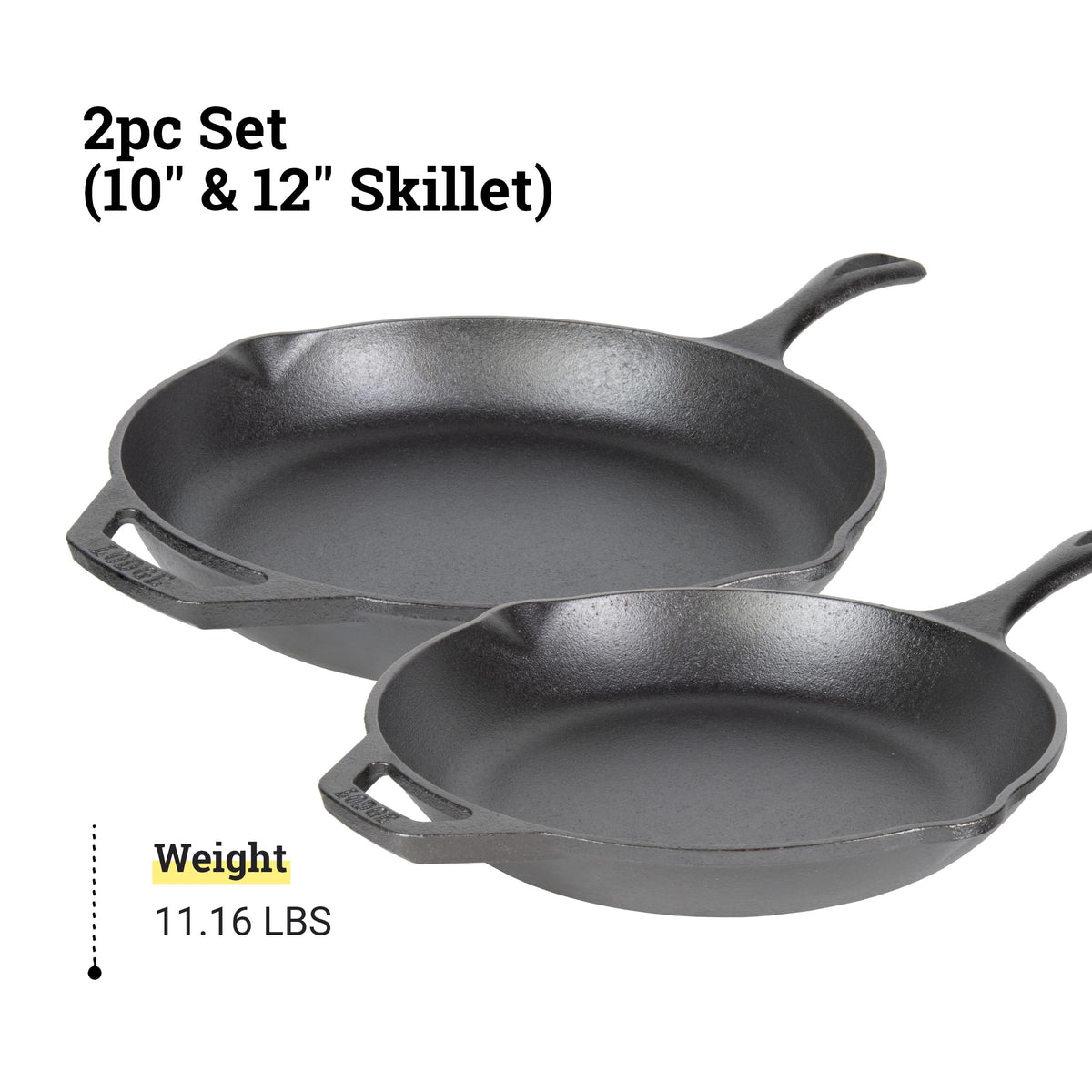 Lodge Chef Collection versatile use on oven, stove, grill, or campfire.