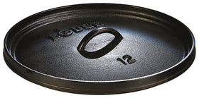 Lodge dutch oven lid inverted as griddle for versatile one-pan meals.