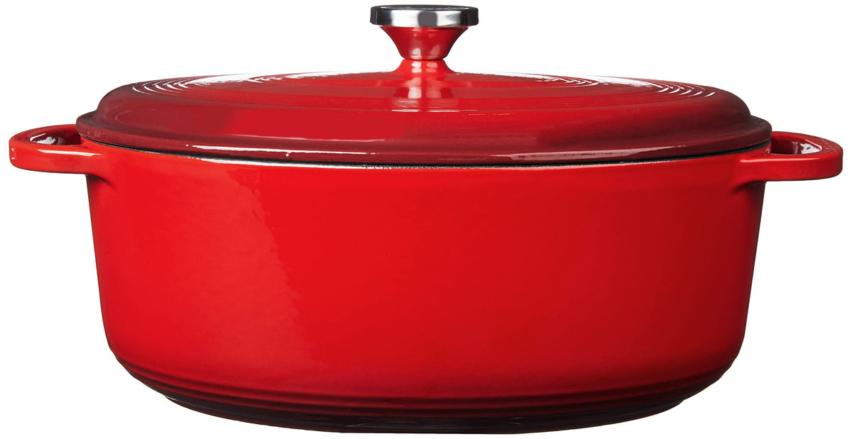 Lodge enameled interior resists sticking and cleans easily