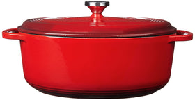 Lodge enameled interior resists sticking and cleans easily