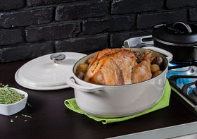 Oven and stovetop versatile, perfect for searing, simmering, and braising.