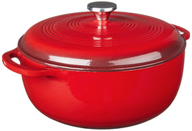 Lodge Essential Enamel Dutch Oven braising with moisture locking lid for tender meals