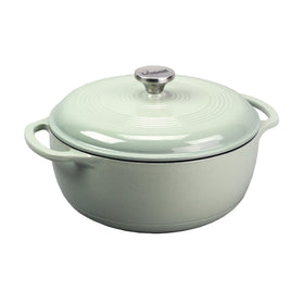 Lodge Essential Enamel Dutch Oven Desert Sage 6 Qt shows even heat for braising
