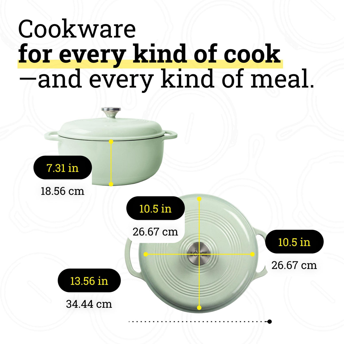 Lodge Dutch Oven ready for pot-to-table serving in Desert Sage